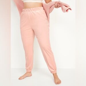 High-Waisted Luxe Velvet Jogger Sweatpants